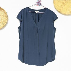 Rayon crepe navy blouse 12